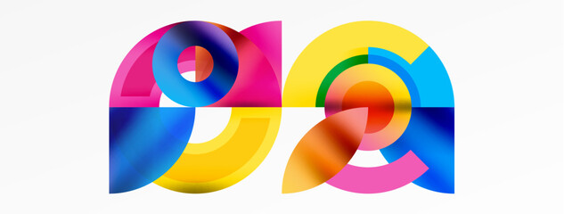 Obraz premium Trendy simple circle abstract background. Vector Illustration For Wallpaper, Banner, Background, Card, Book Illustration, landing page