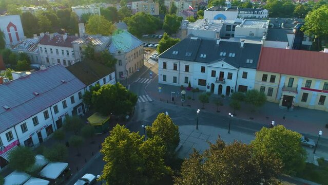 Plac Wolnosci Centrum Biala Podlaska Downtown Aerial View Poland
