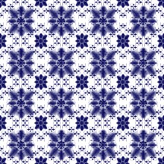 Indigo shibori tie dye seamless pattern watercolor painted indigo circle elements on a white background Abstract colored texture printed for textile, fabric, wallpaper, wrapping paper,batik,cloth.