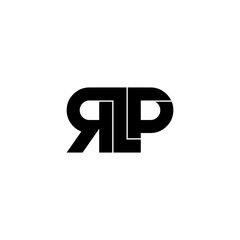 rlp typography letter monogram logo design