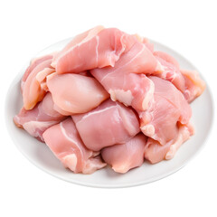 Raw chicken meat isolated, no background, transparent background