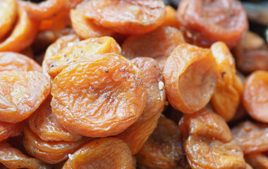 Close-Up of Delicious Dried Apricots