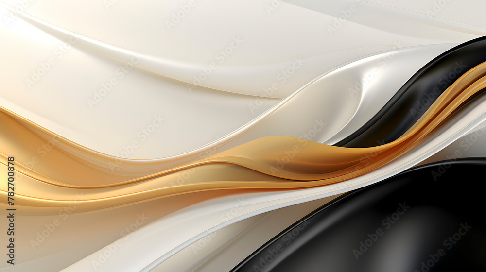 Canvas Prints digital technology white black ivory geometric curve abstract poster web page ppt background