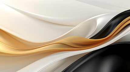 Obraz premium Digital technology white black ivory geometric curve abstract poster web page PPT background