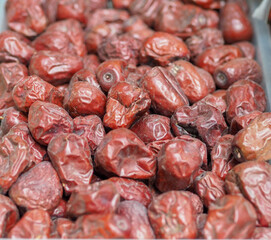 Red Dried Berries Close-up: A Visualization of Natural Snacks and Healthy Eating