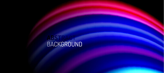 Rainbow color wave lines on black. Techno or business abstract background for posters, covers, banners, brochures, websites