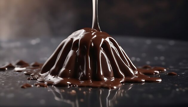 Chocolate Mocha and Raspberry Waves: Luxurious Abstract Liquid Textures Hot Chocolate and Milk