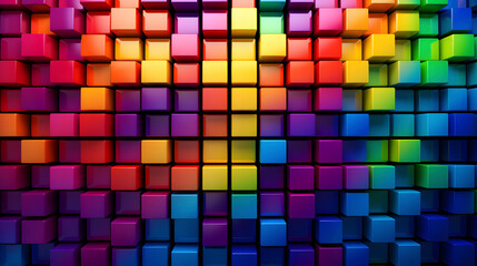 Digital color mosaic square abstract graphic poster web page PPT background