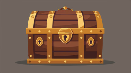 Chest icon. Flat illustration of chest vector icon