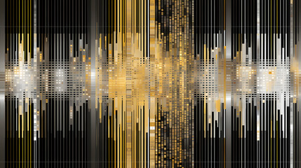 Artistic gold and silver stripes abstract graphic poster web page PPT background