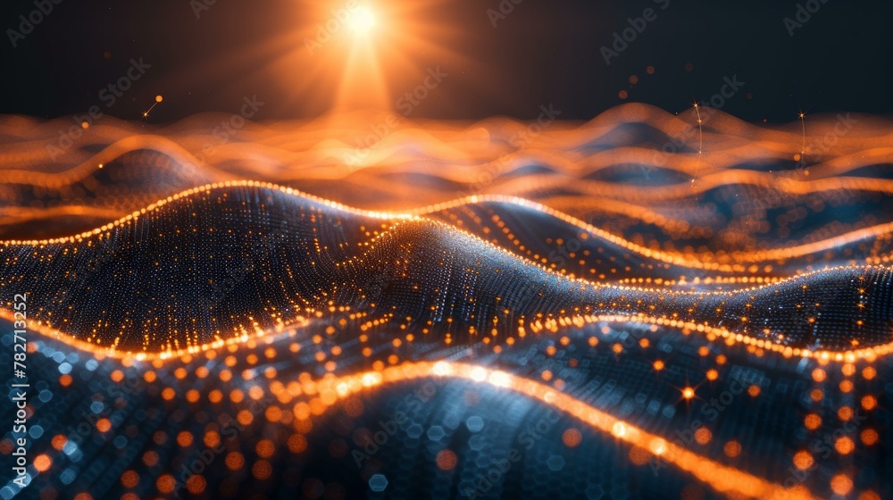 Aufkleber versatile abstract digital background, perfect for depicting technological advancements, neural netw