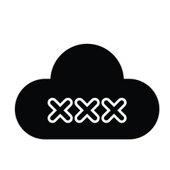 Password, cloud, key icon