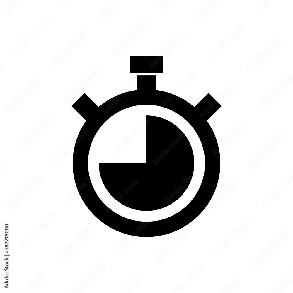 Poster chronometer icon vector.simple black chronometer symbol illustration for web and app..eps