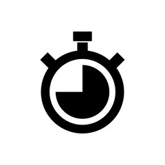 chronometer icon vector.simple black chronometer symbol illustration for web and app..eps