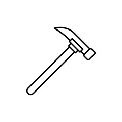 hammer vector icon. hammer symbol flat liner illustration on white background..eps