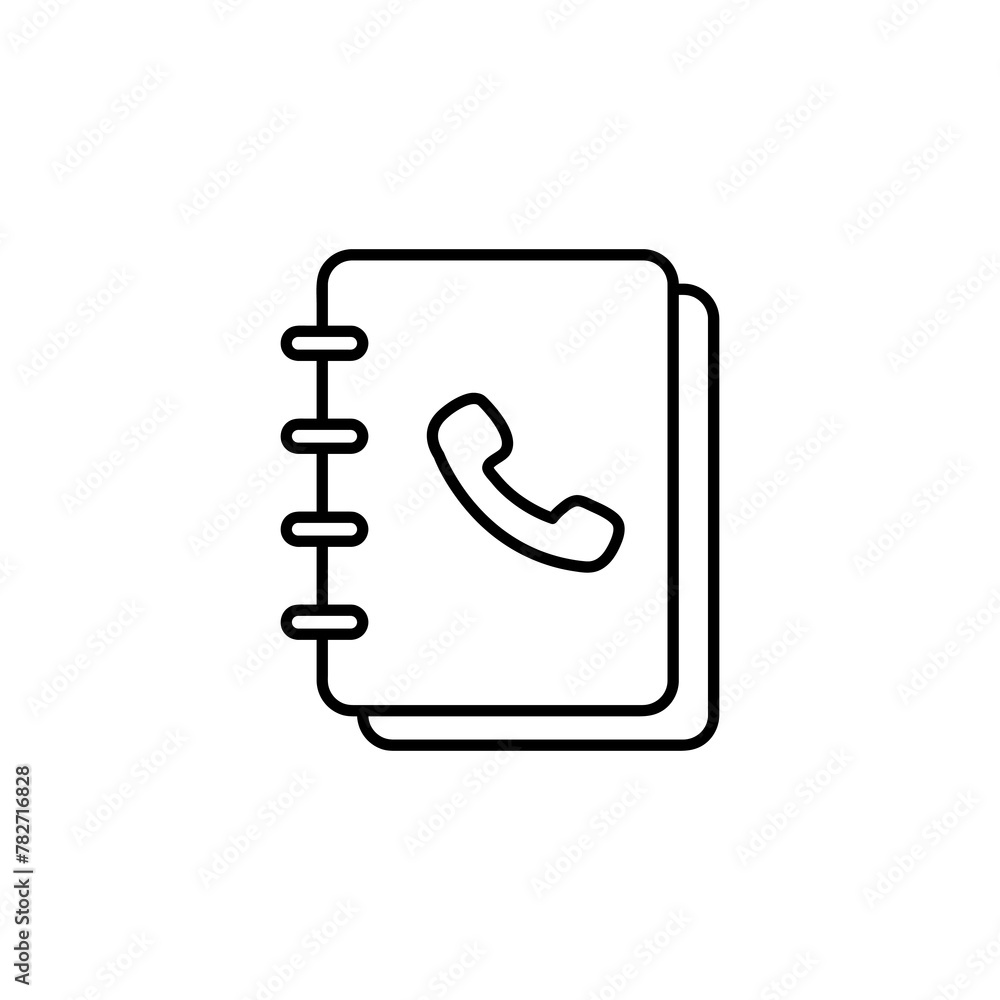 Poster phonebook vector icon. simple vector phonebook liner illustration for web and app..eps