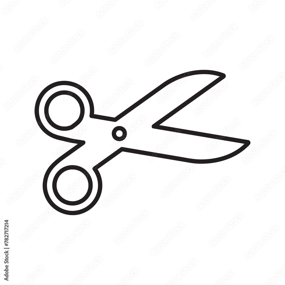 Aufkleber scissors icon vector. scissors symbol flat liner illustration for web and app..eps