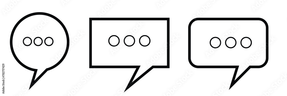 Poster chat icon vector. speech bubble icon. comment icon vector. message. contact us on white background.