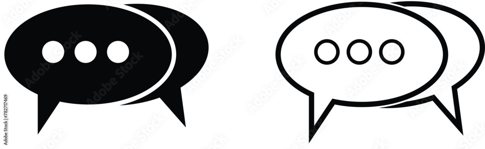 Poster chat icon vector. speech bubble icon. comment icon vector. message. contact us on white background.