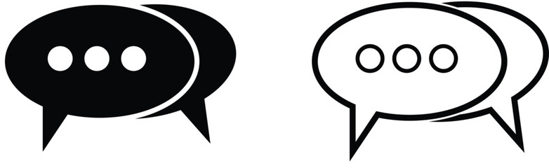 Chat icon vector. speech bubble icon. comment icon vector. message. contact us on white background.