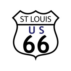 St Louis Route 66 Sign