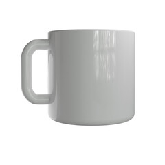 white cup isolated on white