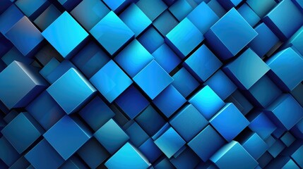 Fototapeta na wymiar Blue background with many blue squares
