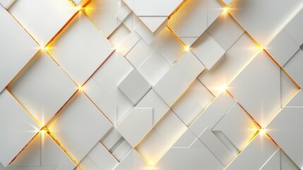 square shape white and gold background