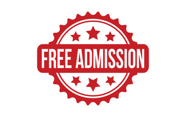 Free Admission rubber grunge stamp seal vector