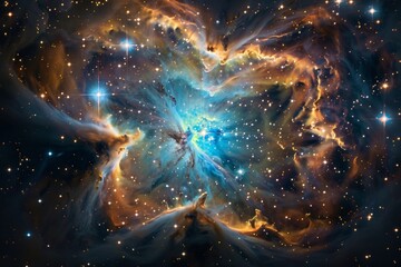A nebula illuminated from within, revealing subtle internal structures, ideal for conveying a sense of mystery