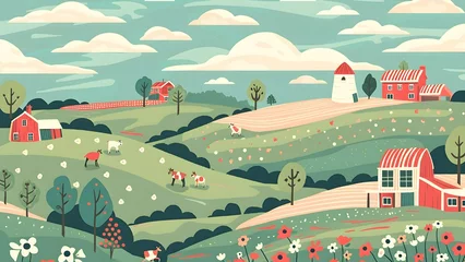 Gardinen Farm pattern background © KnotXian