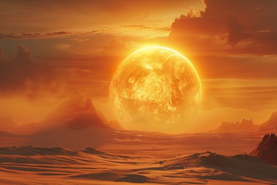 suset over the sea