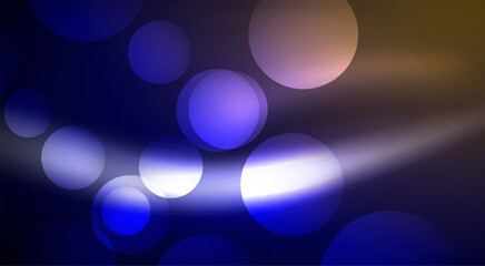 Shiny Light Neon Bubble Circles. Vector illustration For Wallpaper, Banner, Background, Card, Book Illustration, landing page
