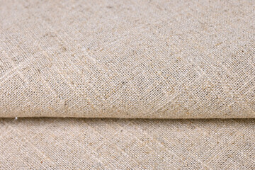 brown hemp viscose natural fabric cloth, sackcloth rough texture of textile fashion abstract background - 782729662