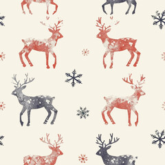 New Year pattern with fir trees and gift socks. festive winter print for fabric and print