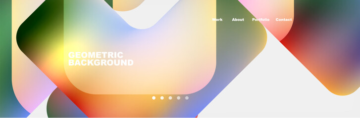 Arrows and squares with bright colors and round angles. Vector Illustration For Wallpaper, Banner, Background, Card, Book Illustration, landing page