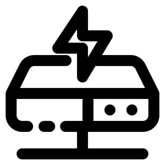 fast server line icon