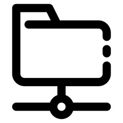 folder server line icon