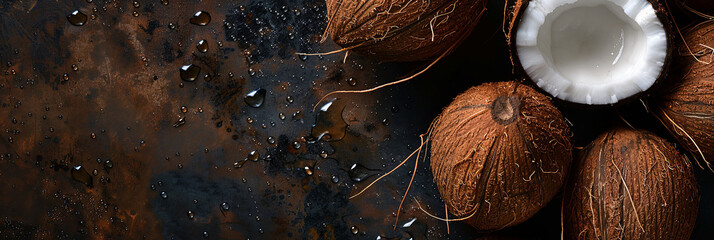 close up of a coconut, generative AI - obrazy, fototapety, plakaty