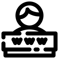  personal domain line icon