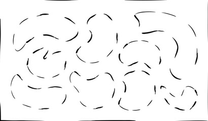 Abstract Blotch Shape in Hand Drawn, Dotted Line Style. Crayon, pencil or brush drawn liquid shape elements. Water drop ink shapes. (Full Vector)