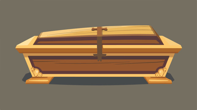 Coffin icon. Simple illustration of coffin vector i