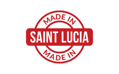 Made In Saint Lucia Rubber Stamp