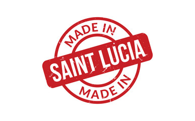 Made In Saint Lucia Rubber Stamp