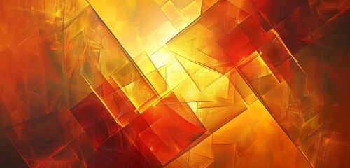 Fractal squares in warm tones, an intricate dance of color and form in abstract geometry.