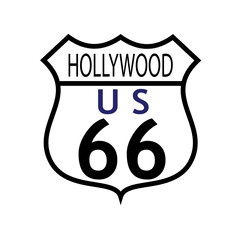 Hollywood Route 66 Sign