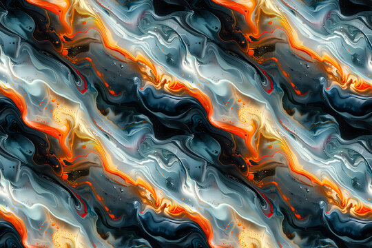abstract fire seamless pattern of fluidity and movement of liquid forms background
