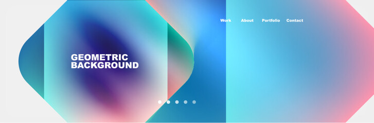 Teal Liquid color background design for Landing page site. Fluid gradient shapes composition. Futuristic design posters. Eps10 vector.