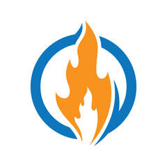 fire logo design burning and blazing