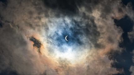 Partial Eclipse, April 8, 2024, Irondale, Alabama, United States, North America, 1:36 pm to 2:00 pm CST